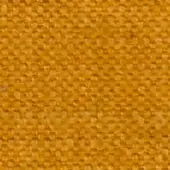 Mustard yellow woven fabric texture with a dense, irregular nubby weave and matte finish; white label reads "swan > fabric (h) > h 433."